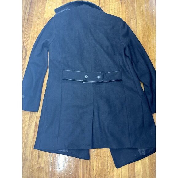 Men H&M Pea Coat US 38 R Large Size Black   Overcoat Peacoat - Picture 9 of 9